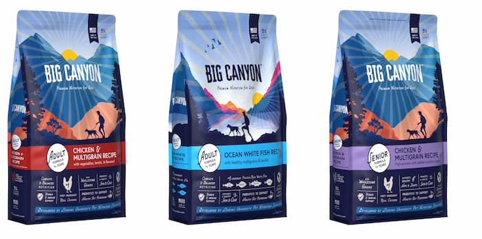 Big Canyon dog food bags