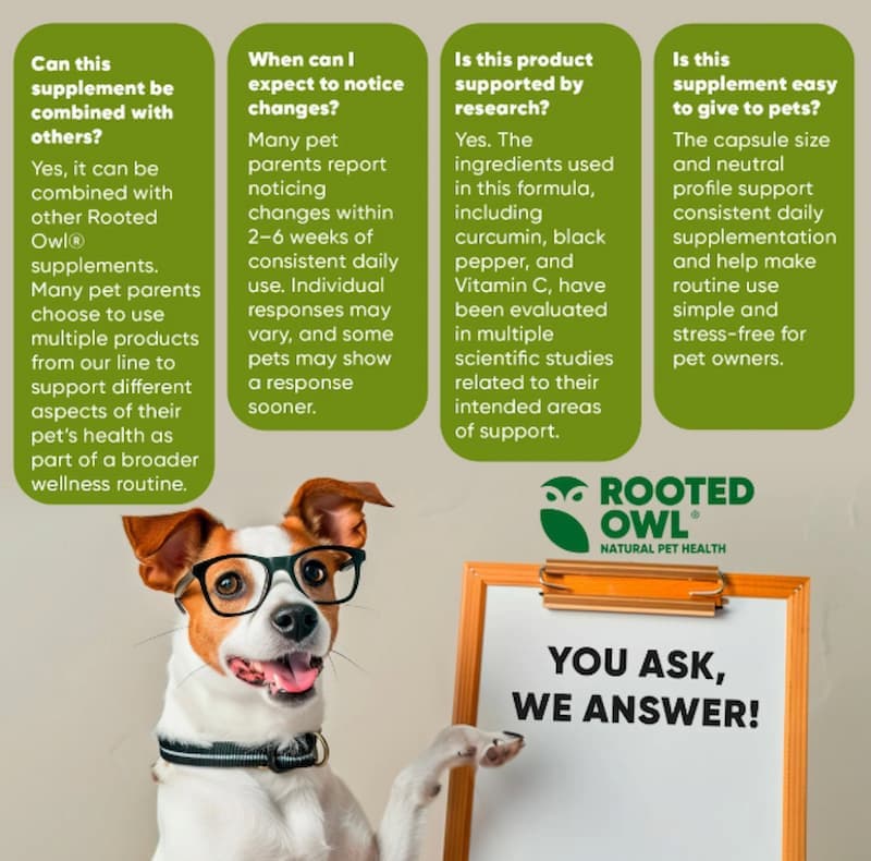 Chart from Rooted Owl pet products
