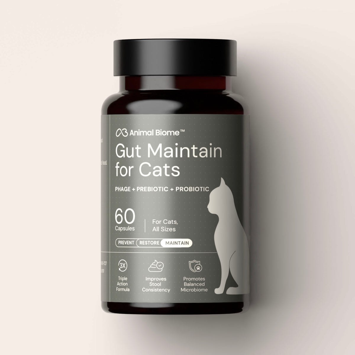Animal Biome Gut Maintain for Cats supplement bottle