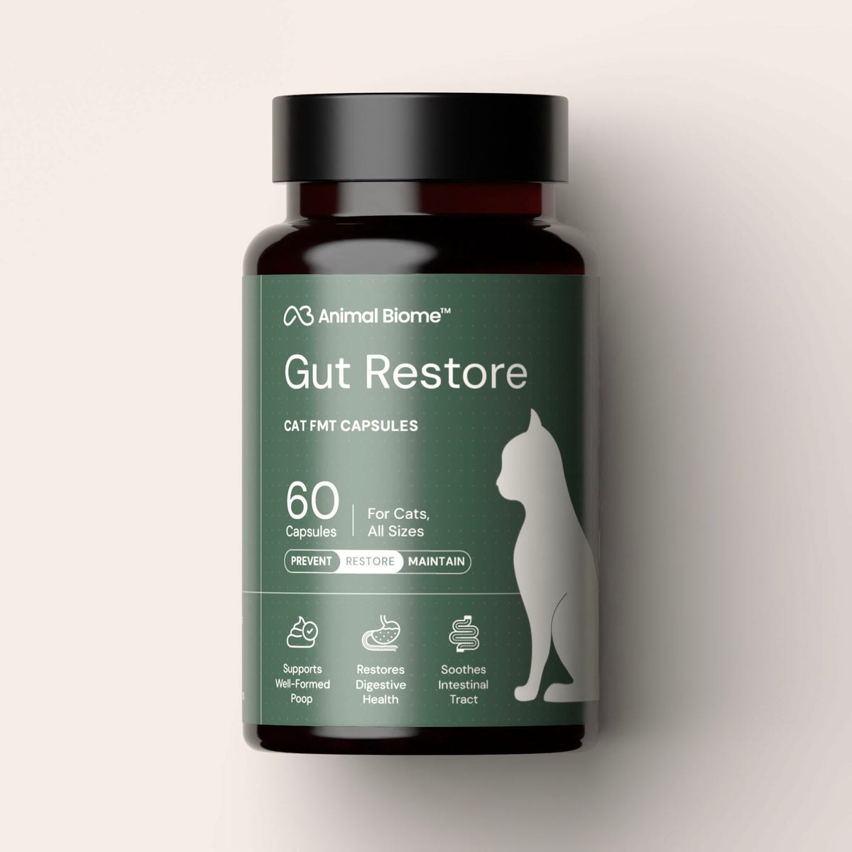 Animal Biome Gut Restore for Cats supplement bottle