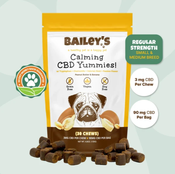 Bag of Bailey's Calming CBD Yummies, regular strength