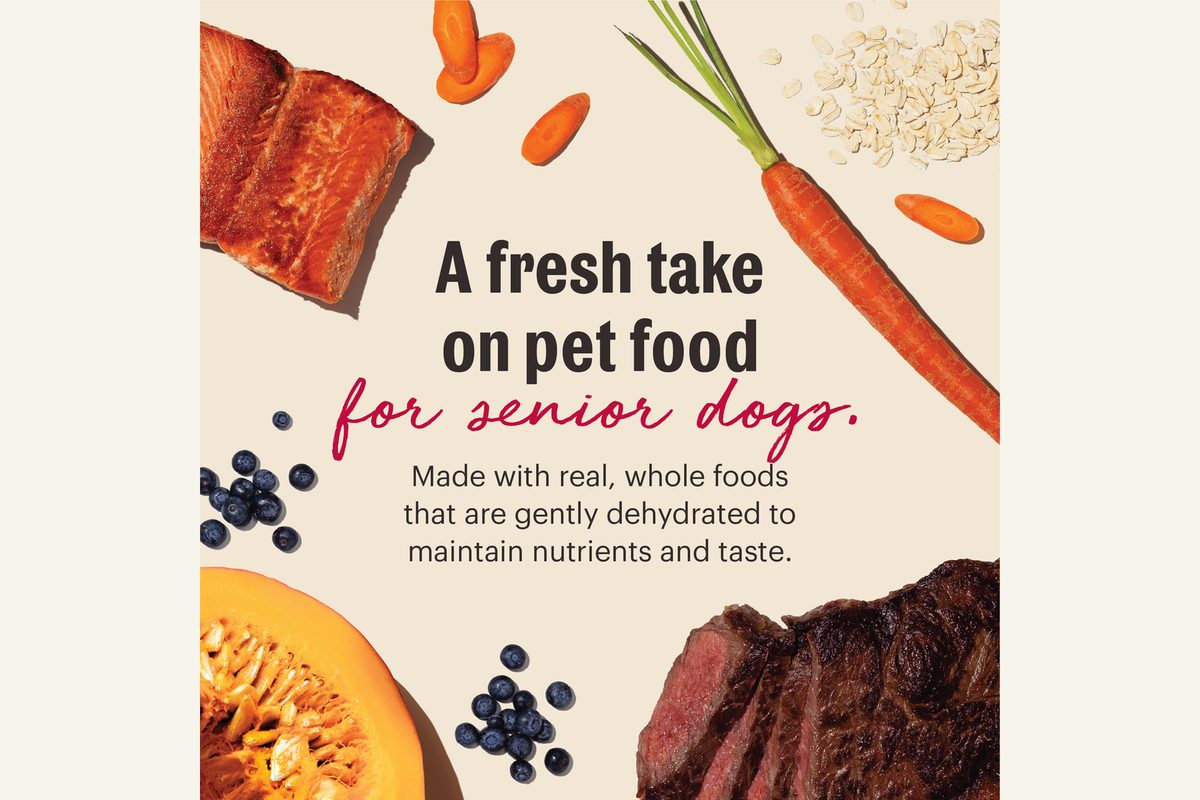 The Honest Kitchen senior dehydrated dog food with whole-food ingredients